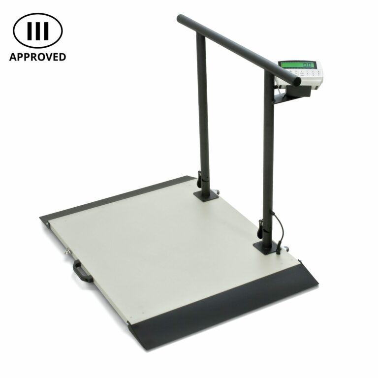 Approved wheelchair scale with handrail | ADE M500020-03