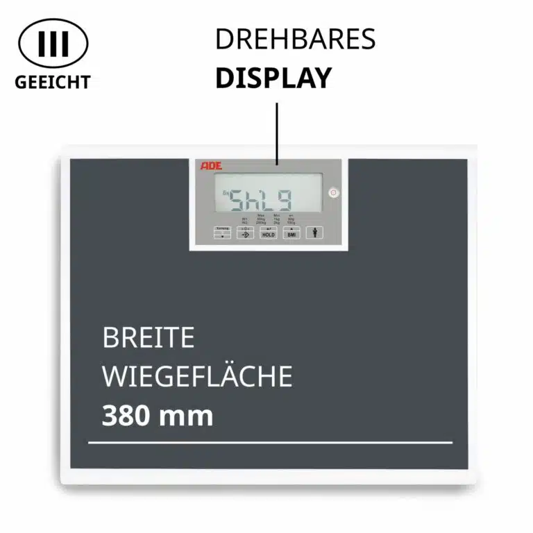 Geeichte elektronische Personenwaage ∣ ADE M320000 Display