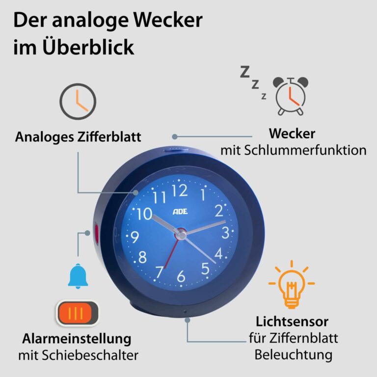 Analoger Wecker | ADE CK 1719-1 - Wecker im Überblick