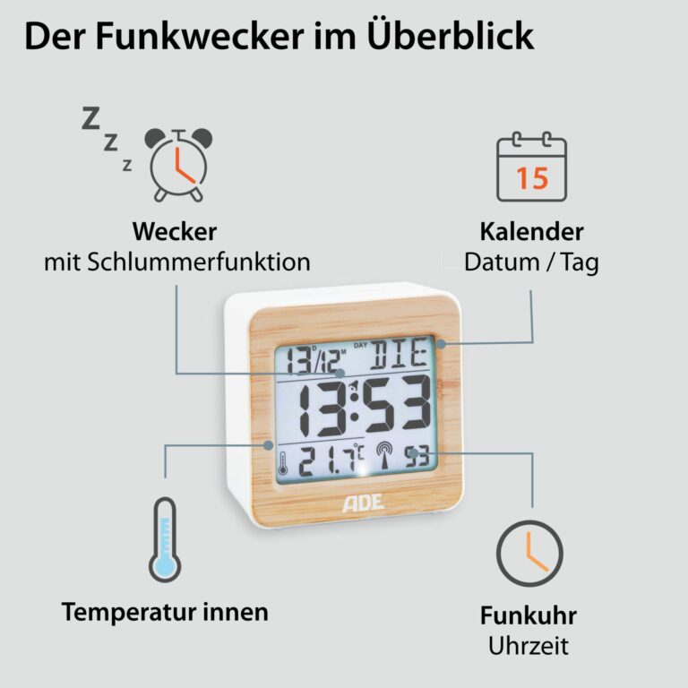 Funkwecker | ADE CK1941 - Funktionen
