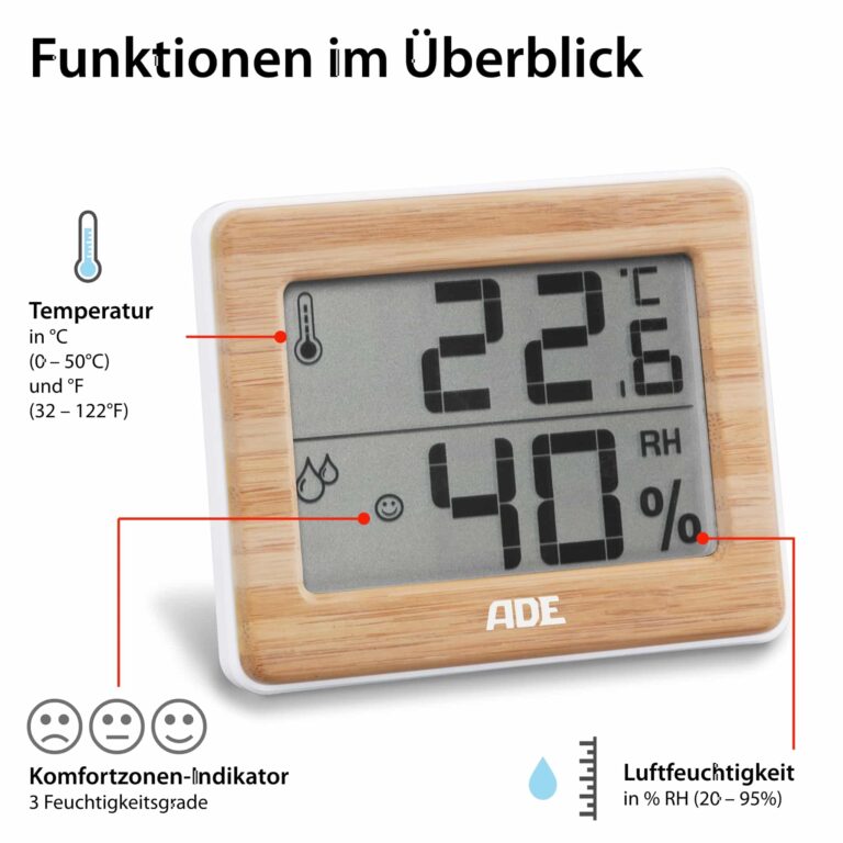 Thermo-/Hygrometer | ADE WS1702 - Funktionen
