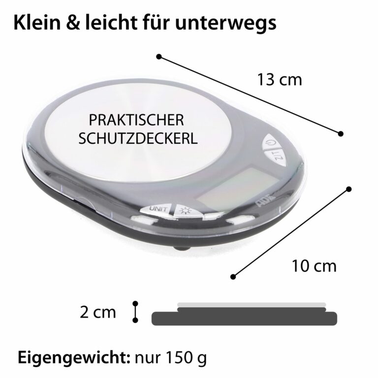 Digitale Taschenwaage | ADE TE1700 Fred - Abmessungen