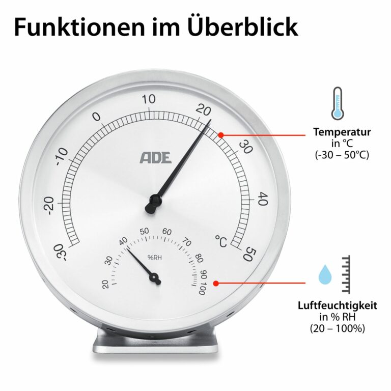 Analoges Thermo-/Hygrometer | ADE WS1813 - Funktionen