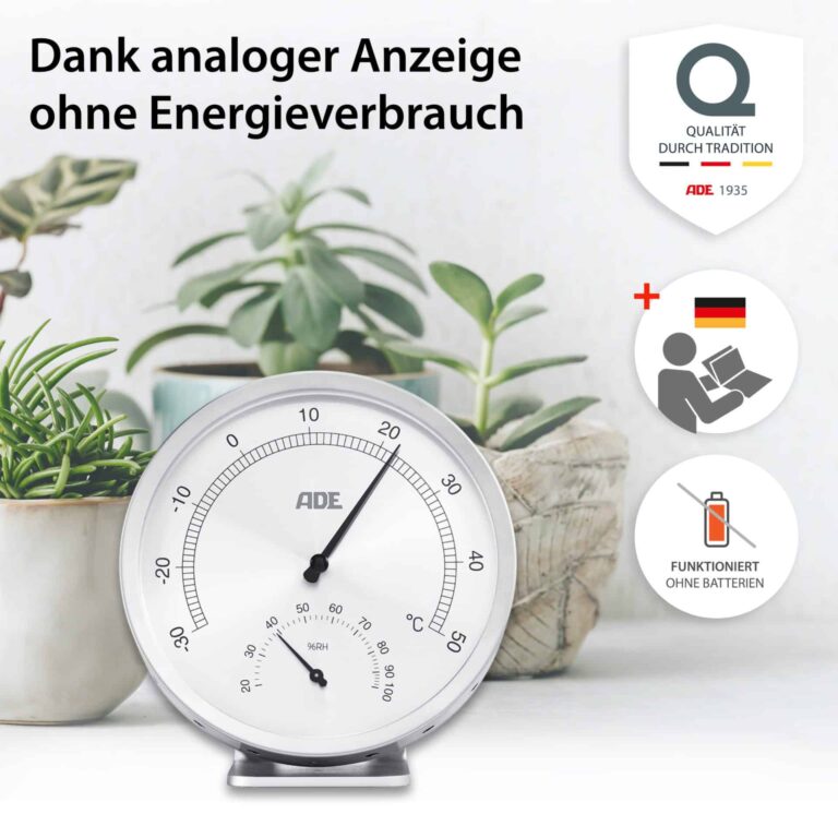 Analoges Thermo-/Hygrometer | ADE WS1813 - analoge Anzeige
