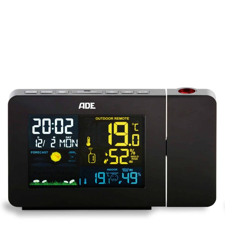 Weather station with wireless outdoor sensor | ADE WS1911 frontal