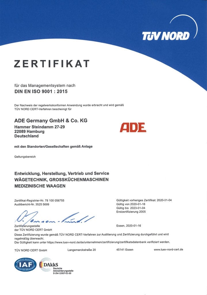 Zertifikat DIN ISO 9001