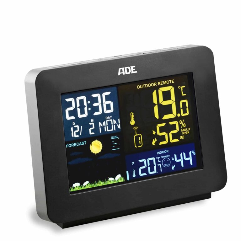 Weather station with wireless outdoor sensor  | ADE WS 1917 side