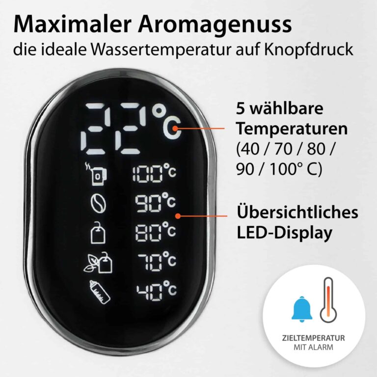 Wasserkocher mit Temperatureinstellung | ADE KG 2100-1 bis 2100-3 - Max. Aromagenuss