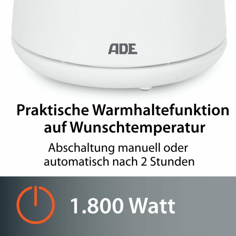 Wasserkocher mit Temperatureinstellung | ADE KG2100-1 bis 2100-3 - Warmhaltefunktion / 1.800 Watt