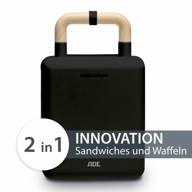 2-in-1 Waffeleisen mit Sandwichmaker (Teflon-Beschichtung) | ADE KG2138-3 - 2in1 innovation