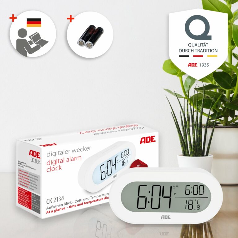 Digitaler Wecker mit Temperaturanzeige | ADE CK 2134 - Verpackung