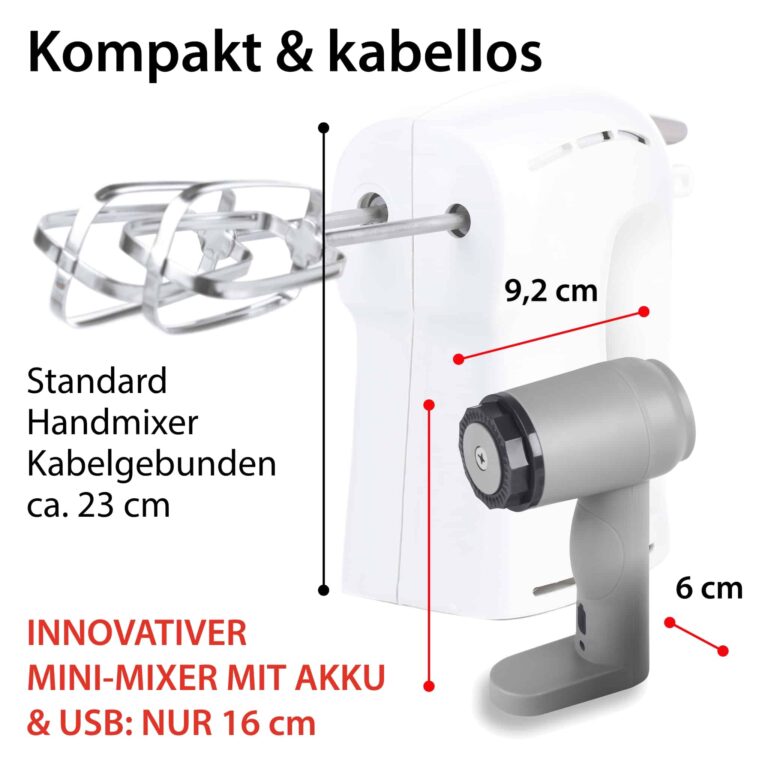 Kabelloser Mini-Zerkleinerer mit Handmixer | ADE KG2156 - Kompakt & kabellos