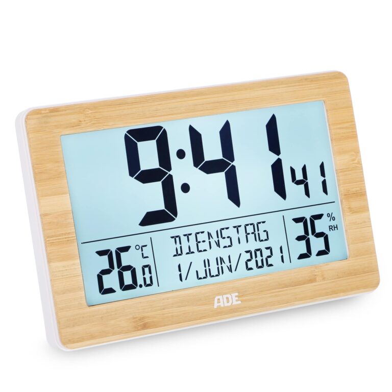 XL-Funkuhr mit Dual-Alarm und Thermo- / Hygrometer | ADE CK2113